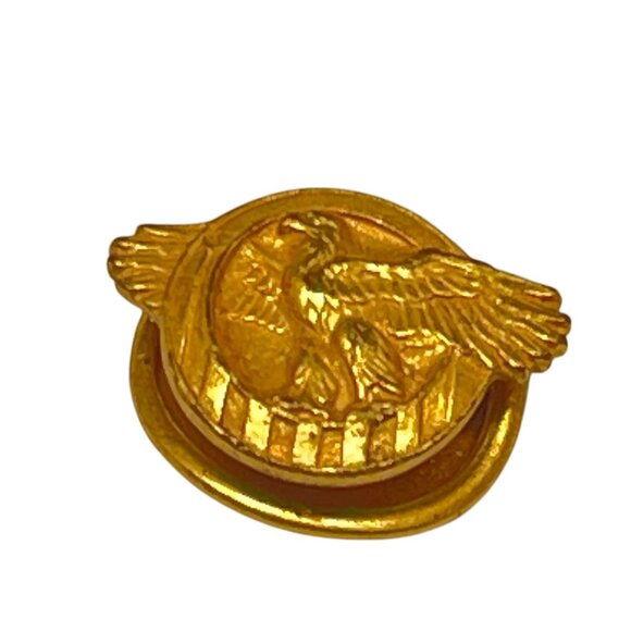 Vintage Gold-Toned Eagle Clutch Back Lapel Pin - Picture 2 of 6